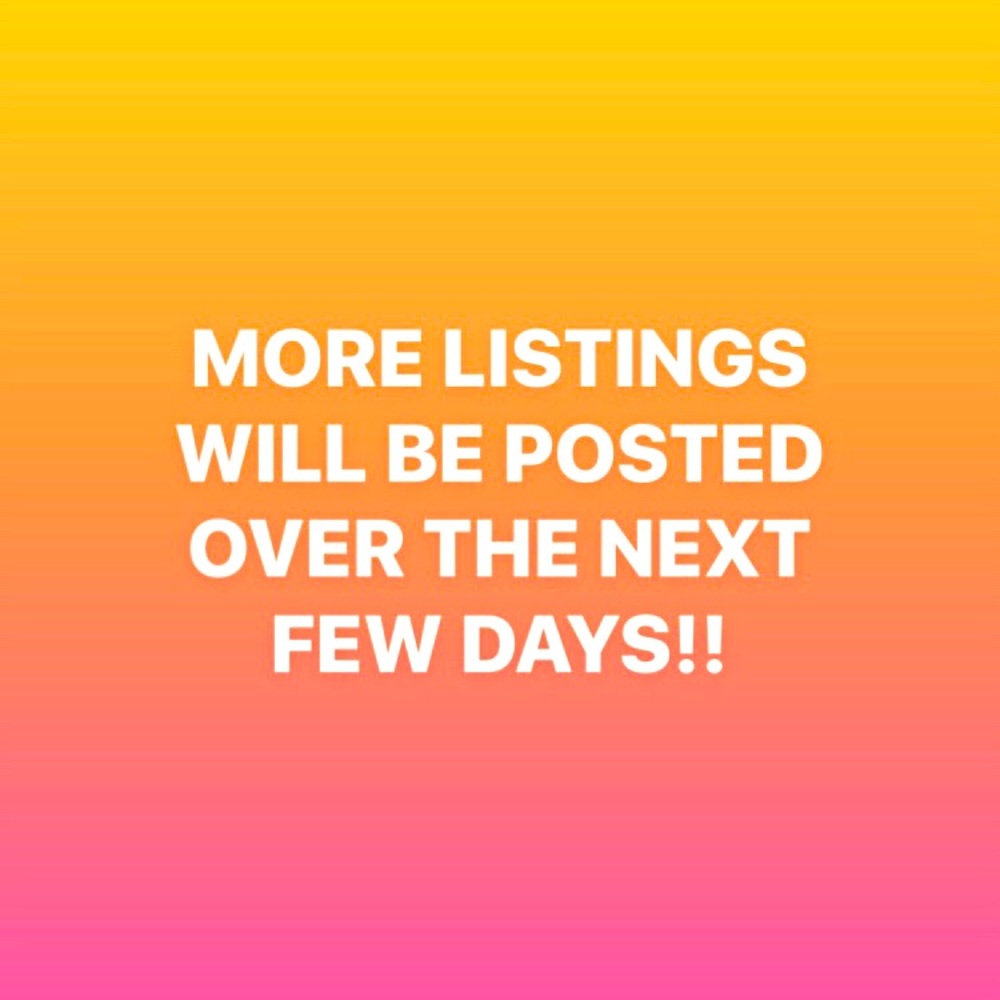More listings will be posted soon!!